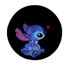 Stitch Love Cartoon Cute Space Mini Round Pill Box by Bedest