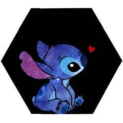 Stitch Love Cartoon Cute Space Wooden Puzzle Hexagon by Bedest