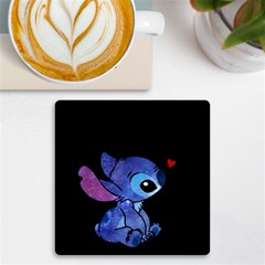 Stitch Love Cartoon Cute Space Uv Print Square Tile Coaster  by Bedest