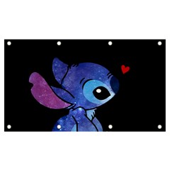 Stitch Love Cartoon Cute Space Banner And Sign 7  X 4  by Bedest