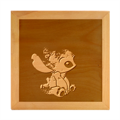 Stitch Love Cartoon Cute Space Wood Photo Frame Cube by Bedest