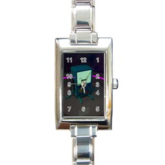 Bmo In Space  Adventure Time Beemo Cute Gameboy Rectangle Italian Charm Watch by Bedest