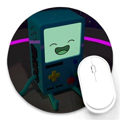 Bmo In Space  Adventure Time Beemo Cute Gameboy Round Mousepad by Bedest