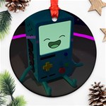 Bmo In Space  Adventure Time Beemo Cute Gameboy Ornament (Round) Front