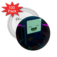 Bmo In Space  Adventure Time Beemo Cute Gameboy 2 25  Buttons (100 Pack)  by Bedest