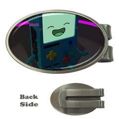 Bmo In Space  Adventure Time Beemo Cute Gameboy Money Clips (oval)  by Bedest