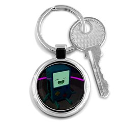 Bmo In Space  Adventure Time Beemo Cute Gameboy Key Chain (round) by Bedest