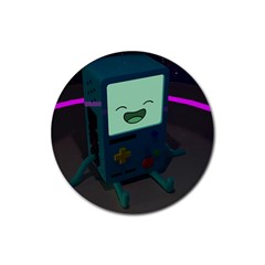 Bmo In Space  Adventure Time Beemo Cute Gameboy Rubber Coaster (round) by Bedest