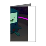 Bmo In Space  Adventure Time Beemo Cute Gameboy Mini Greeting Card Left