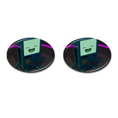 Bmo In Space  Adventure Time Beemo Cute Gameboy Cufflinks (oval) by Bedest