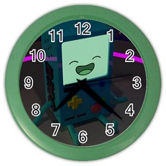 Bmo In Space  Adventure Time Beemo Cute Gameboy Color Wall Clock by Bedest