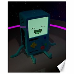 Bmo In Space  Adventure Time Beemo Cute Gameboy Canvas 11  X 14  by Bedest