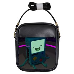 Bmo In Space  Adventure Time Beemo Cute Gameboy Girls Sling Bag by Bedest