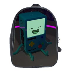 Bmo In Space  Adventure Time Beemo Cute Gameboy School Bag (xl) by Bedest