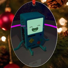 Bmo In Space  Adventure Time Beemo Cute Gameboy Uv Print Acrylic Ornament Oval by Bedest