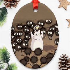 Cute Anime Scenery Artwork Fanart Ornament (oval) by Bedest