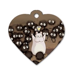 Cute Anime Scenery Artwork Fanart Dog Tag Heart (two Sides) by Bedest