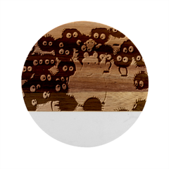 Cute Anime Scenery Artwork Fanart Marble Wood Coaster (round) by Bedest