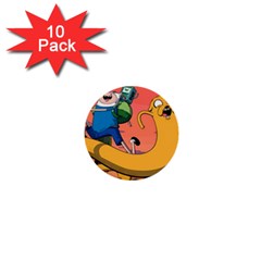 Finn And Jake Adventure Time Bmo Cartoon 1  Mini Buttons (10 Pack)  by Bedest