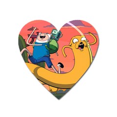 Finn And Jake Adventure Time Bmo Cartoon Heart Magnet by Bedest