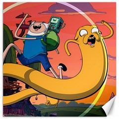 Finn And Jake Adventure Time Bmo Cartoon Canvas 16  X 16  by Bedest