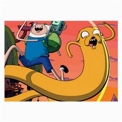 Finn And Jake Adventure Time Bmo Cartoon Large Glasses Cloth (2 Sides) by Bedest