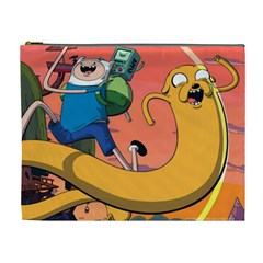 Finn And Jake Adventure Time Bmo Cartoon Cosmetic Bag (xl) by Bedest