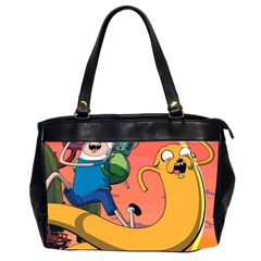 Finn And Jake Adventure Time Bmo Cartoon Oversize Office Handbag (2 Sides) by Bedest