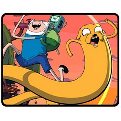 Finn And Jake Adventure Time Bmo Cartoon Fleece Blanket (medium) by Bedest