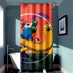 Finn And Jake Adventure Time Bmo Cartoon Shower Curtain 36  X 72  (stall)  by Bedest