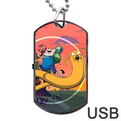 Finn And Jake Adventure Time Bmo Cartoon Dog Tag Usb Flash (two Sides) by Bedest