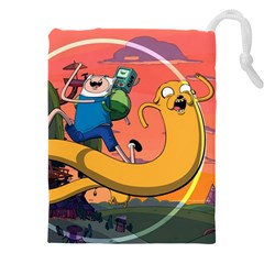 Finn And Jake Adventure Time Bmo Cartoon Drawstring Pouch (4xl) by Bedest