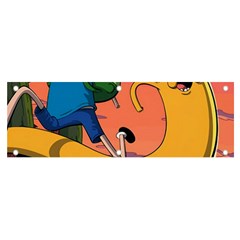 Finn And Jake Adventure Time Bmo Cartoon Banner And Sign 6  X 2  by Bedest