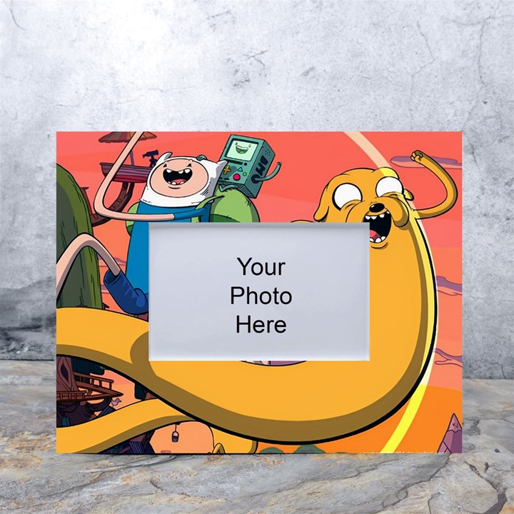 Finn And Jake Adventure Time Bmo Cartoon White Tabletop Photo Frame 4 x6 