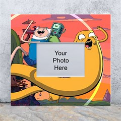 Finn And Jake Adventure Time Bmo Cartoon White Wall Photo Frame 5  X 7 