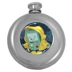 Cartoon Bmo Adventure Time Round Hip Flask (5 Oz) by Bedest