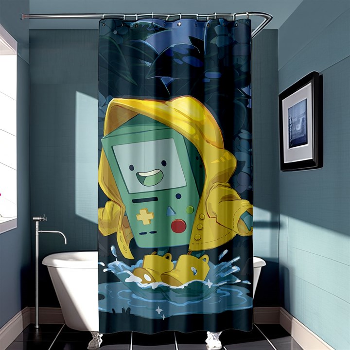 Cartoon Bmo Adventure Time Shower Curtain 36  x 72  (Stall) 