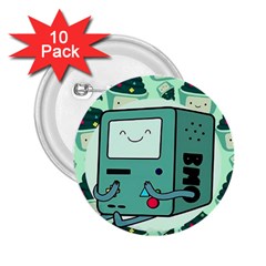 Adventure Time Bmo 2 25  Buttons (10 Pack)  by Bedest