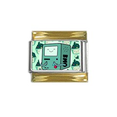 Adventure Time Bmo Gold Trim Italian Charm (9mm) by Bedest