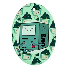 Adventure Time Bmo Oval Ornament (two Sides) by Bedest