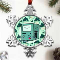 Adventure Time Bmo Metal Small Snowflake Ornament by Bedest