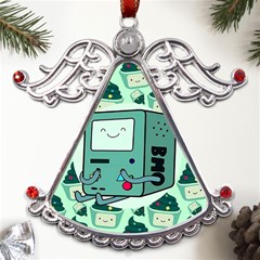 Adventure Time Bmo Metal Angel With Crystal Ornament by Bedest