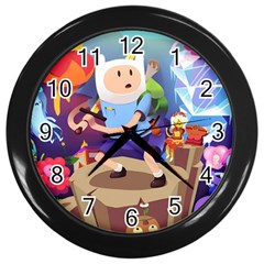 Cartoon Adventure Time Finn Princess Bubblegum Lumpy Space Wall Clock (black) by Bedest