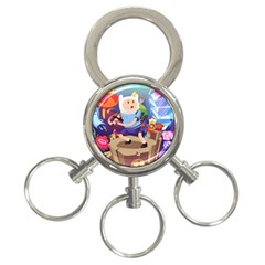 Cartoon Adventure Time Finn Princess Bubblegum Lumpy Space 3-ring Key Chain by Bedest