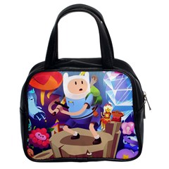 Cartoon Adventure Time Finn Princess Bubblegum Lumpy Space Classic Handbag (two Sides) by Bedest