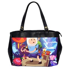 Cartoon Adventure Time Finn Princess Bubblegum Lumpy Space Oversize Office Handbag (2 Sides) by Bedest