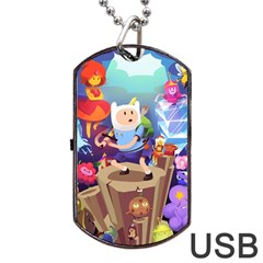 Cartoon Adventure Time Finn Princess Bubblegum Lumpy Space Dog Tag Usb Flash (one Side) by Bedest