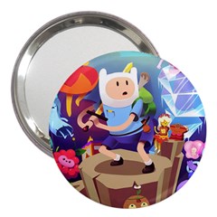 Cartoon Adventure Time Finn Princess Bubblegum Lumpy Space 3  Handbag Mirrors by Bedest