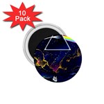 Trippy Kit Rick And Morty Galaxy Pink Floyd 1.75  Magnets (10 pack)  Front