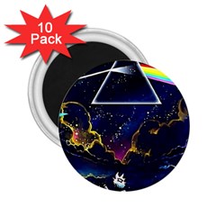 Trippy Kit Rick And Morty Galaxy Pink Floyd 2 25  Magnets (10 Pack)  by Bedest